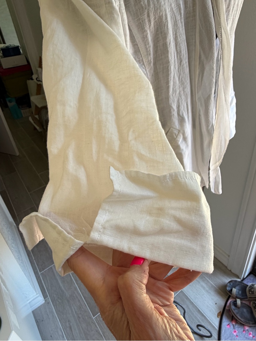Eileen fisher lightweight White Women's Linen jacket - Picture 3 of 6